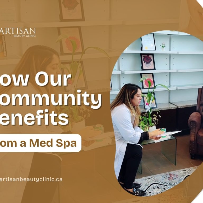 A woman receiving a calming facial treatment, representing how med spa care in Scarborough supports confidence, wellness, and a healthier community.